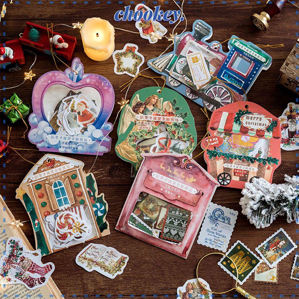 CHOOKEY 40 Miếng Dán Trang Trí Giáng Sinh Chống Thấm Nước