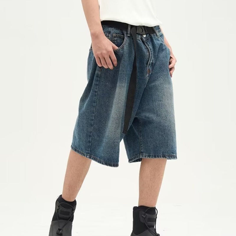 Quần Short Jean Thời Trang Đơn Giản Cá Tính Cho Nam