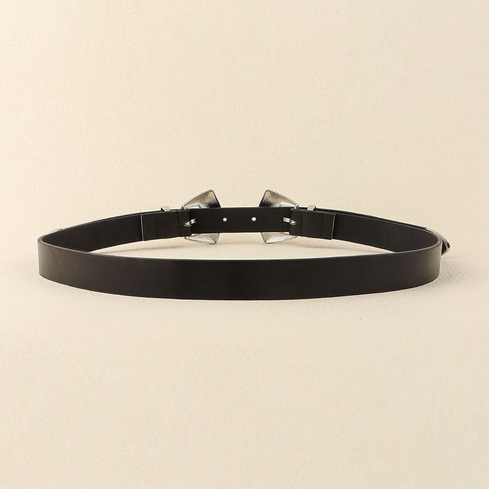 Thắt Lưng Co Giãn Hai Khóa Bằng Hợp Kim Kim WMES15H Phong Cách Hàn Quốc Cá Tính Dành Cho Nữ