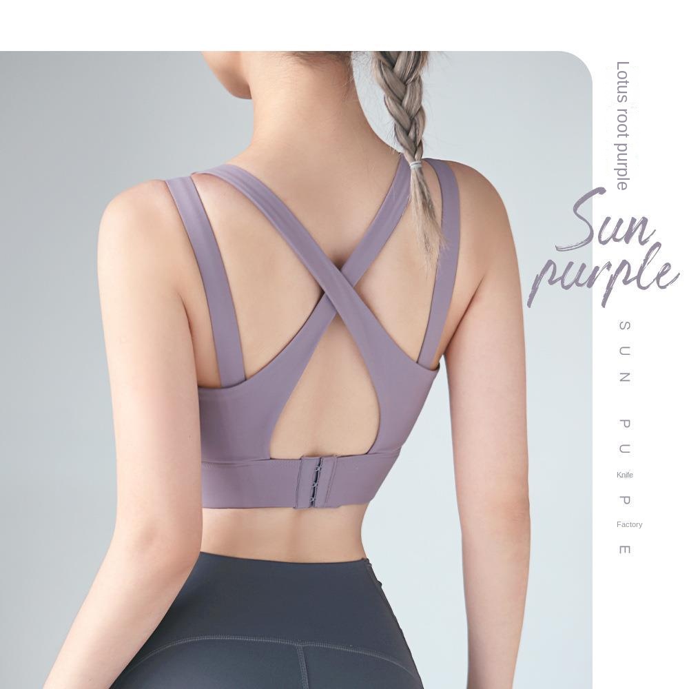 Áo lót thể thao cúp cố định hình chữ U một mảnh áo ngực tập thể dục chạy bộ tập yoga chống va đập chống chảy xệ lưng đẹp cho nữ