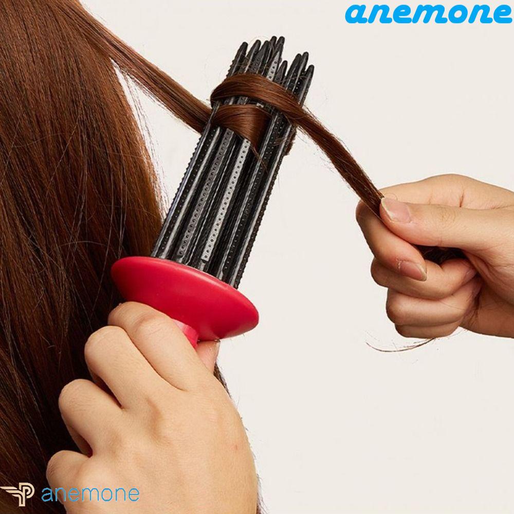 ANEMONE Lược Cuộn Bằng Nhựa Chống Trượt Có Thể Điều Chỉnh Chuyên Nghiệp