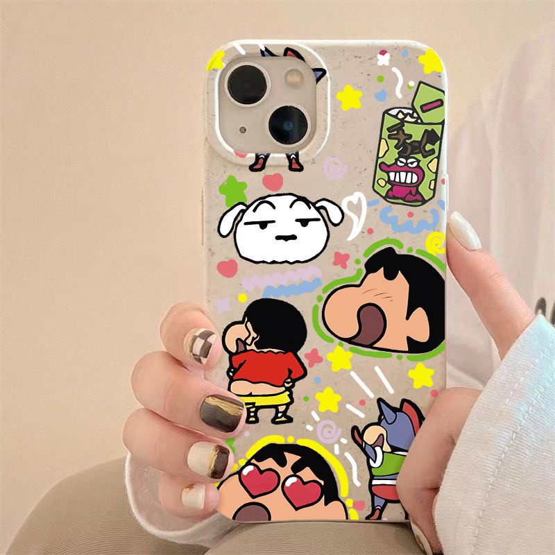 Ốp Điện Thoại Mềm Chống Sốc In Hình Shin-Chan Đơn Giản Cho Iphone 13 14pro 8I 12 11 7 X0ZI