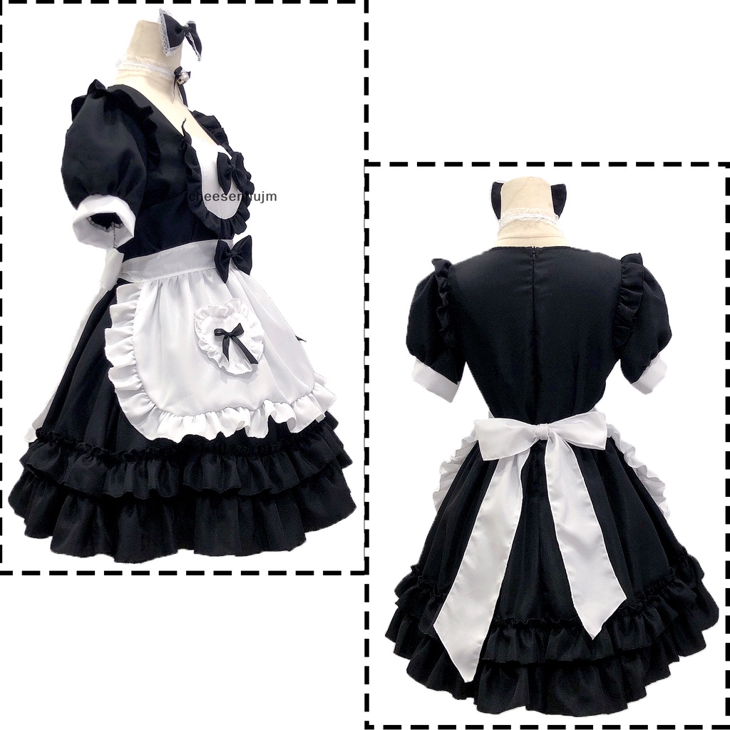 Bộ Trang Phục 5 Món Hóa Trang Nhân Vật Hoạt Hình Nhật Bản Lolita Kèm Choker