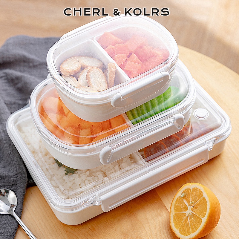 Hộp đựng thức ăn trưa CHERLKOLRS cách nhiệt di động chia ngăn tươi mới