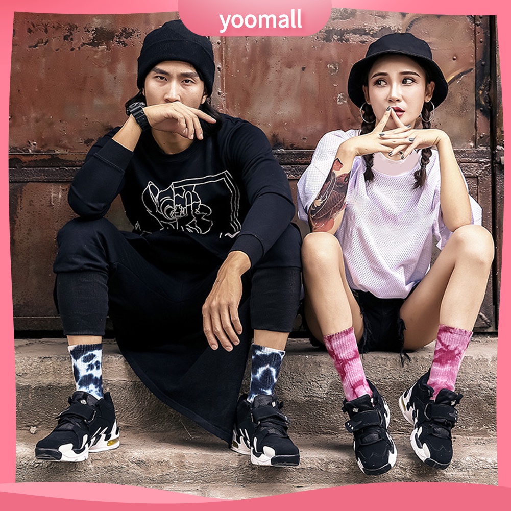 [YM] Vớ Cotton Nhuộm Màu Thời Trang Thoáng Khí Ống Trung Bình Mềm Mại