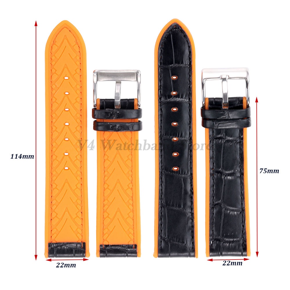 Dây Đeo Đồng Hồ Bằng Silicone 20mm 22mm Chống Thấm Nước Thông Dụng Cho Nam Và Nữ