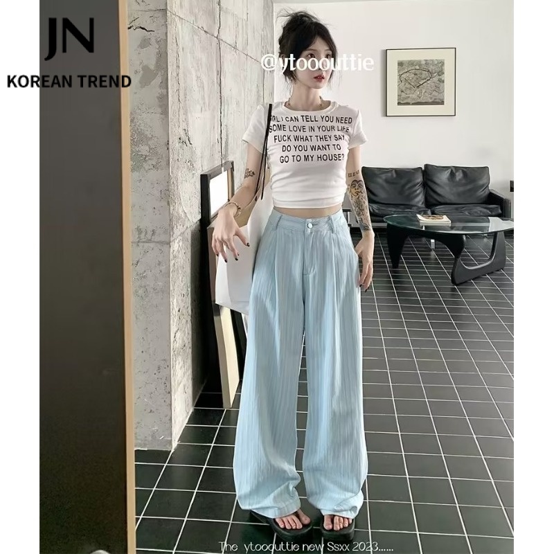 JN Studio quần nữ đùi quần ống rộng Thời trang hàn quốc ins Beautiful Korean Style Comfortable A93L45O 36Z230909