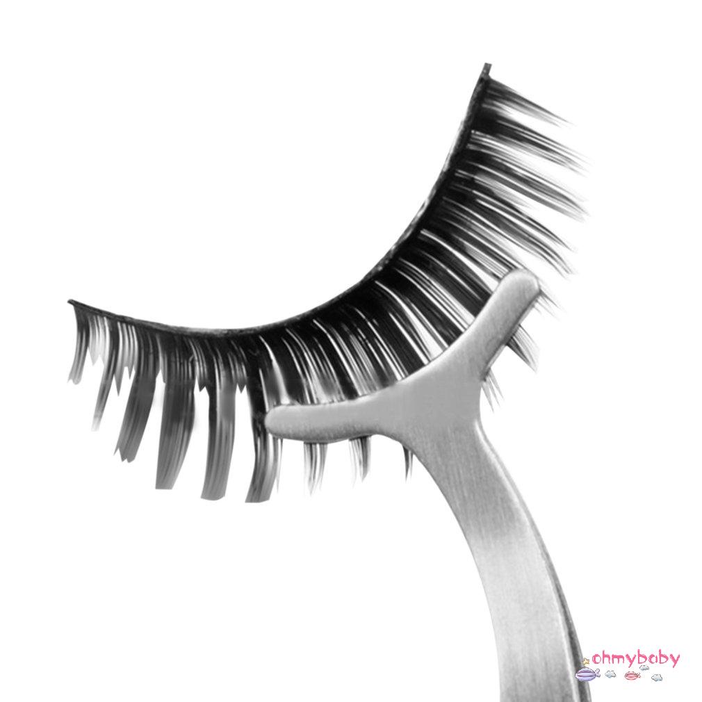 【OMB】 Stainless Steel Eyelash Curler False Eyelashes Makeup Beauty Tweezers Clip