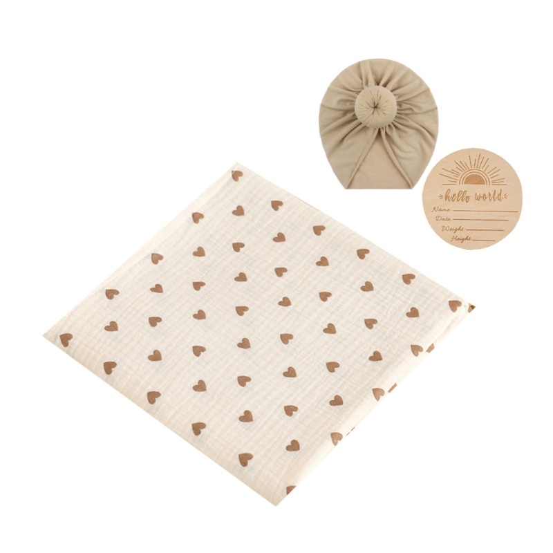 Bộ Khăn Cotton Balanket Với Đánh Dấu Cột Mốc Dành Cho CherishedMoments