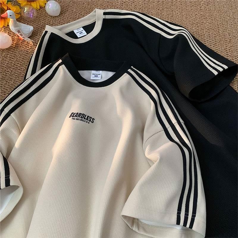 Áo Thun Tay Ngắn Dáng Rộng Phong Cách Đường Phố Mỹ Thời Trang Mùa Hè 2023 Mới Cho Nam