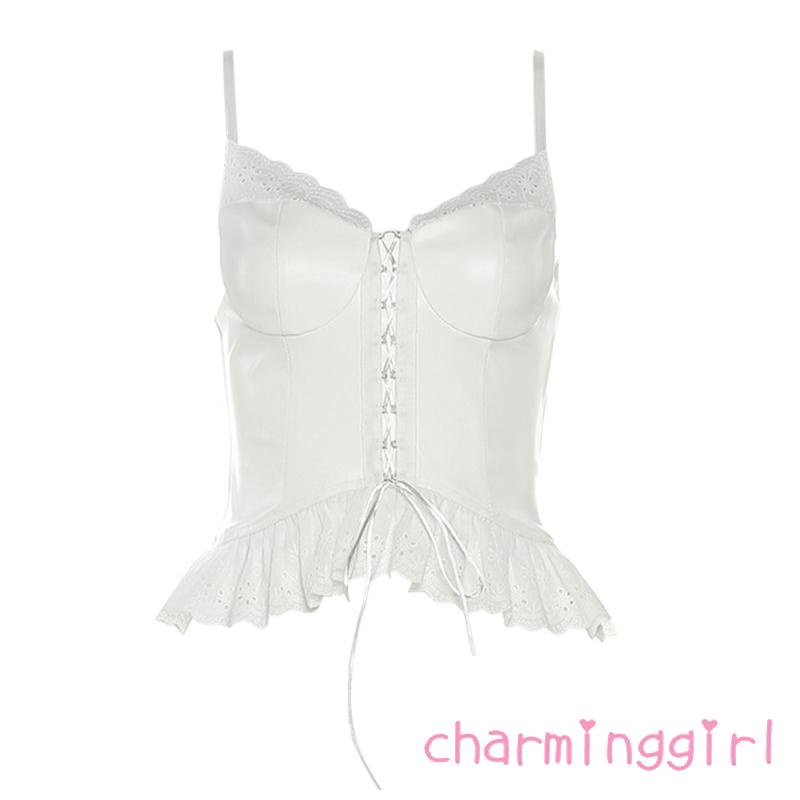 Áo Hai Dây Hở Lưng Phối Ren Dáng Ôm Thời Trang Mùa Hè Cho Nữ