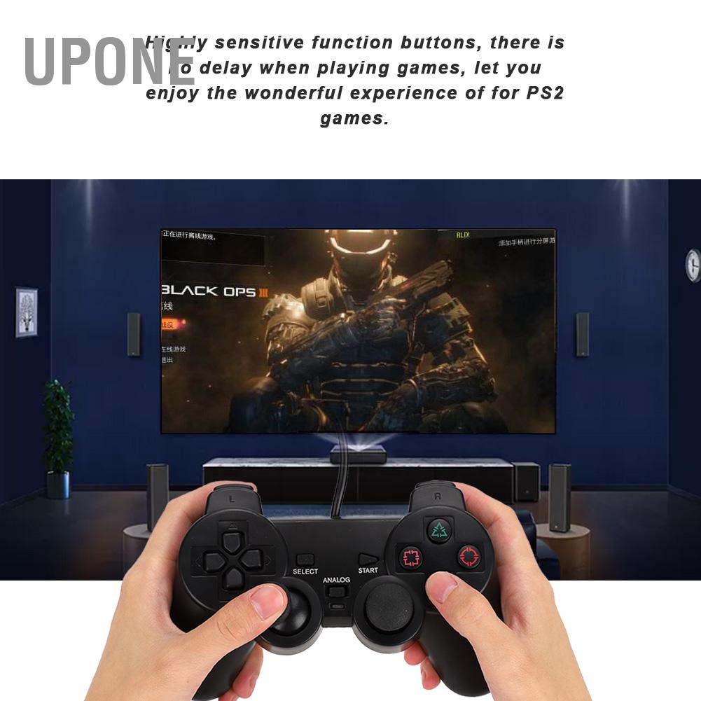 UPONE Tay Cầm Chơi Game Có Dây Độ Nhạy Cao Động Cơ Kép Cho Bộ Điều Khiển Máy PS2