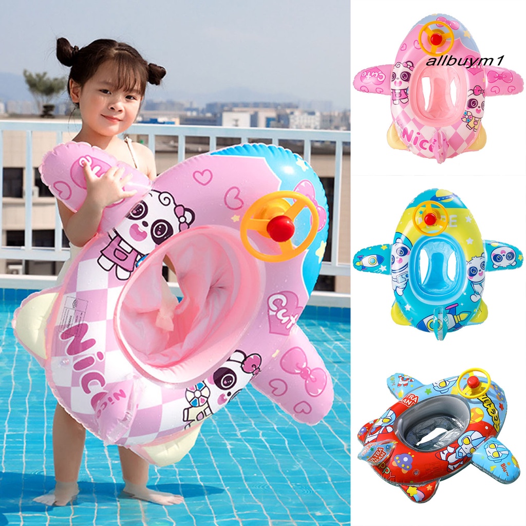 Phao Bơi Bơm Hơi Hình Máy Bay Có Vô Lăng Dành Cho Trẻ Em