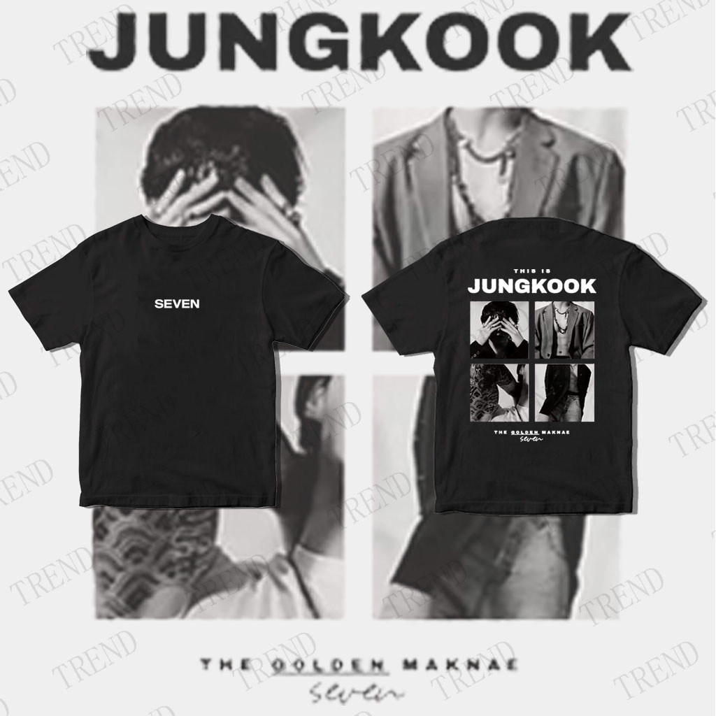 Áo Thun Cotton Tay Ngắn Dáng Rộng In Chữ JUNGKOOK SEVEN 7 Thời Trang Mùa Hè Phong Cách Hàn Quốc Cho Nam Và Nữ