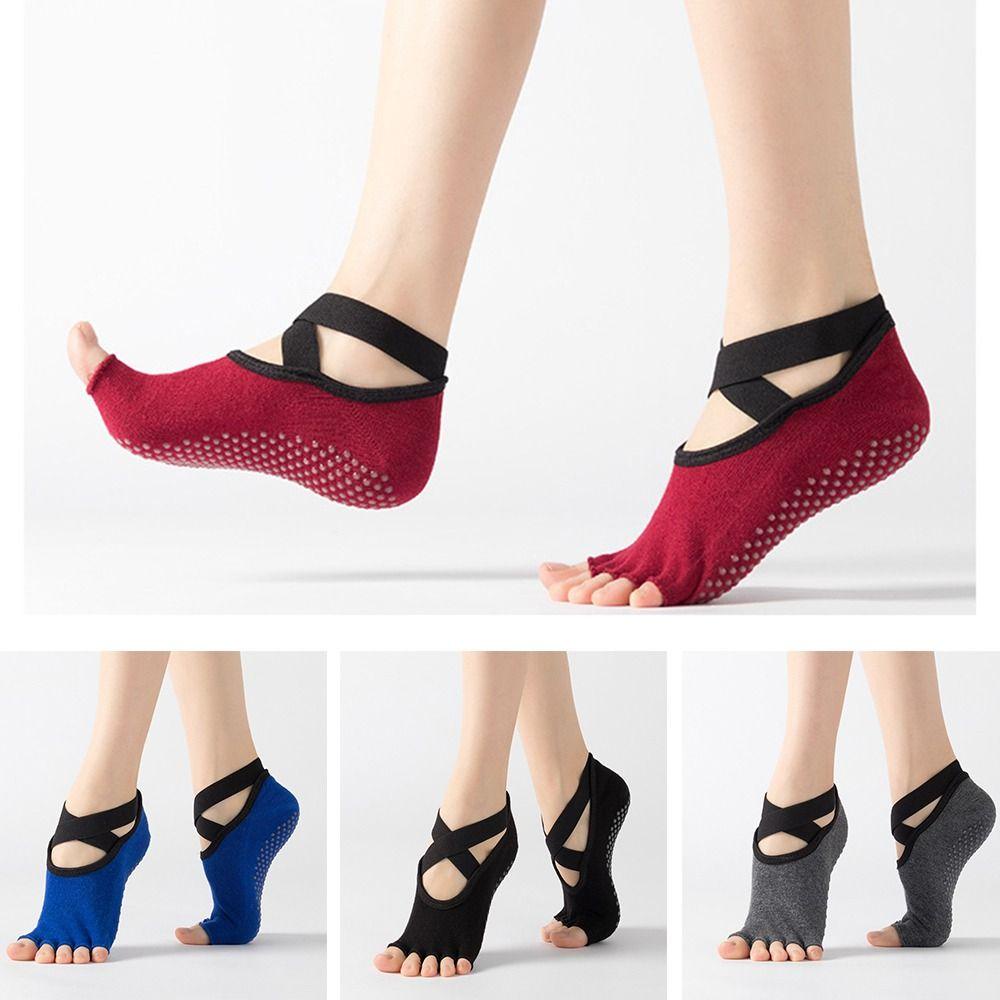 Vớ Cotton + PVC Mềm Mại Thoáng Khí Chống Trượt Chống Ma Sát Dùng Tập Yoga Trong Nhà