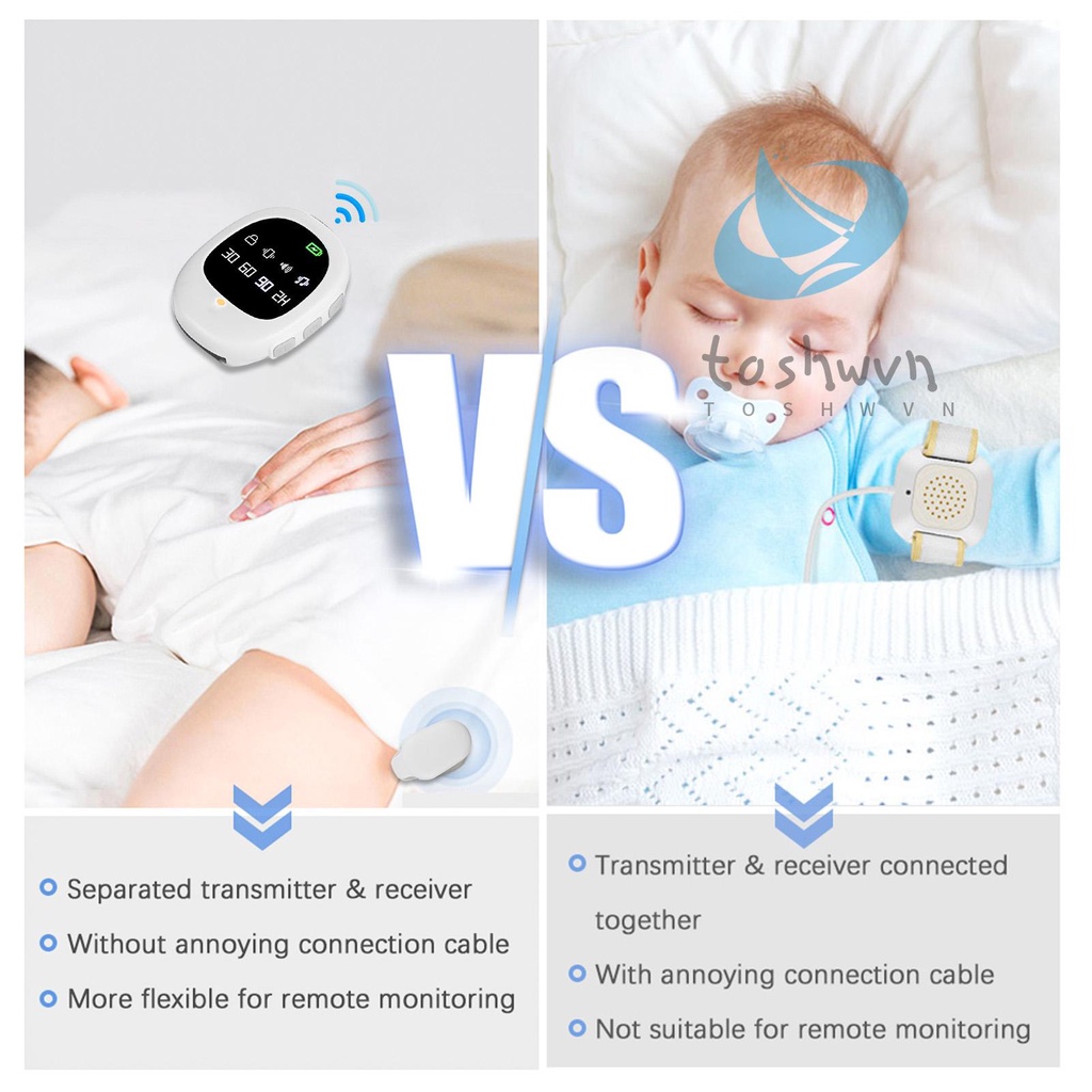 Đồng Hồ Báo Thức Không Dây Tích Hợp Chế Độ Rung 40M / Âm Thanh / Rung + Âm Thanh 30 Phút / 60 Phút / 90 Phút / 2H