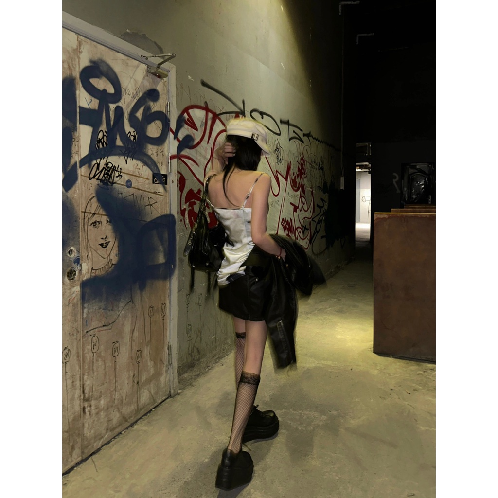 Đầm Hai Dây Cổ Chữ V Dáng Ôm In Họa Tiết Phong Cách Hàn Quốc Thời Trang Mùa Hè 2023 Mới Cho Nữ VJ0O