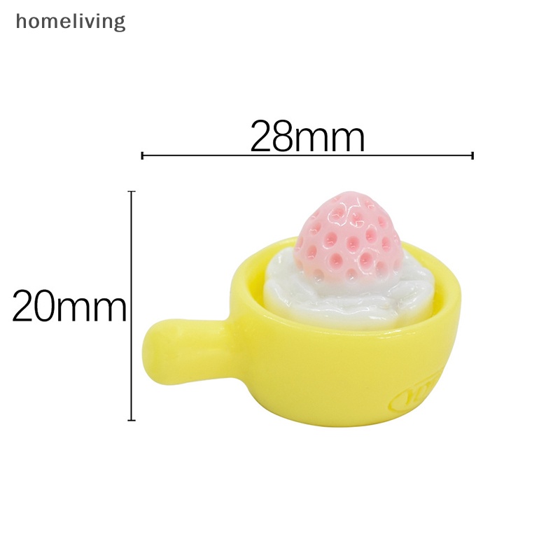 Set 5 Mô Hình Bánh Ngọt / Món Tráng Miệng Mini Dễ Thương Trang Trí Nhà Búp Bê DIY