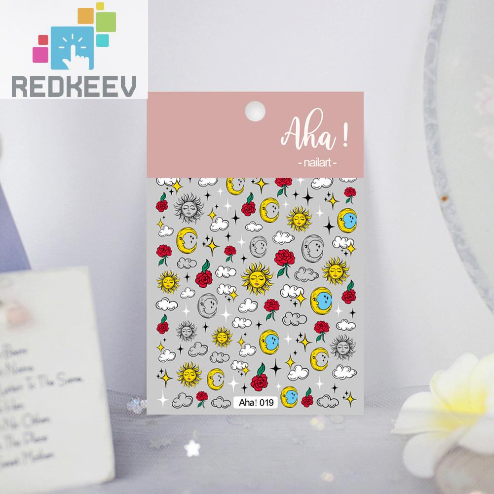 Bộ 3 Miếng Dán Móng Tay Tự Dính Họa Tiết Hoạt Hình Dễ Sử Dụng Cho Nữ