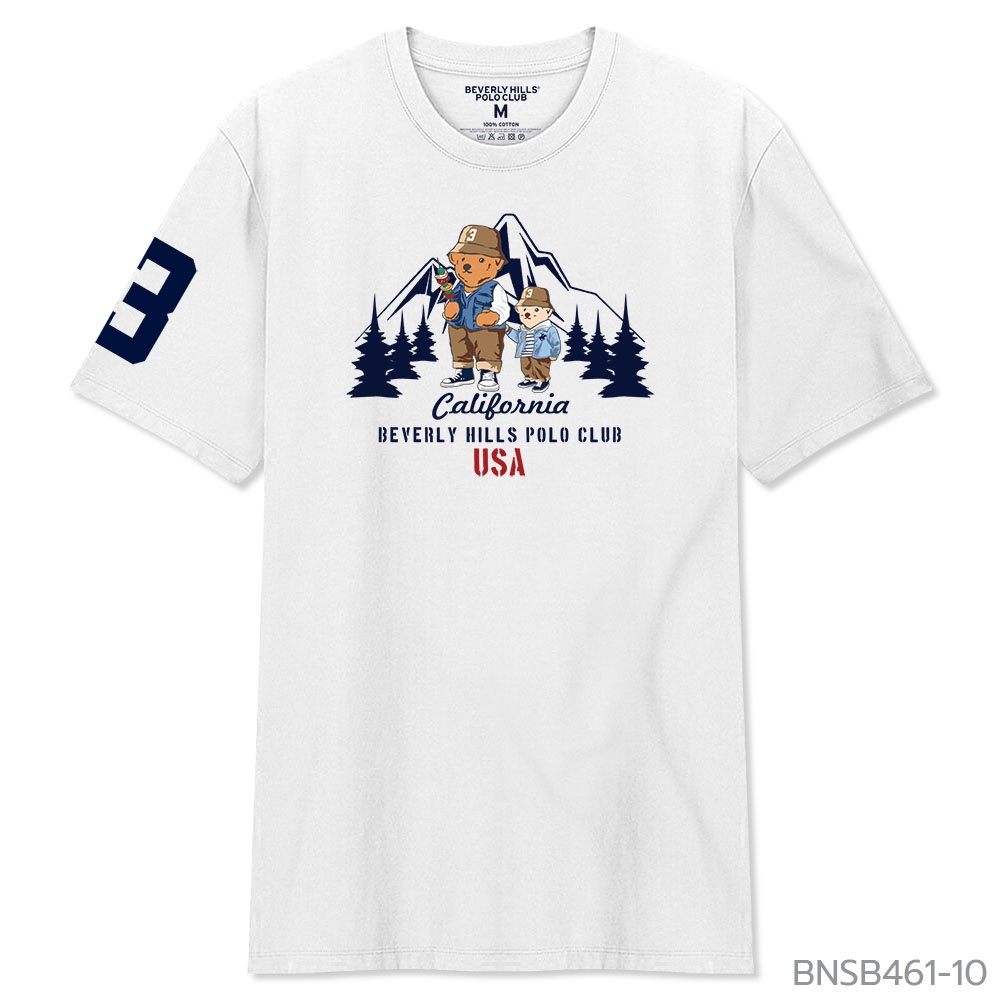 Áo polo Tay Ngắn In Hình Gấu Beverly Hills Buddy BNSB461