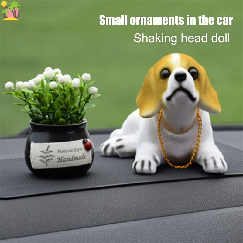 1 Chú Chó Bông Lắc Đầu Dễ Thương Trang Trí Nội Thất Xe Hơi CR1VN
