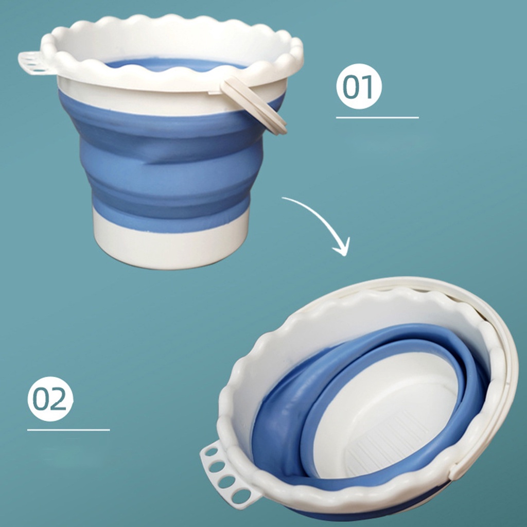 Xô Đựng Sơn Bằng Silicone Chịu Lực Mạnh Chống Rơi Đa Năng Có Thể Gấp Gọn