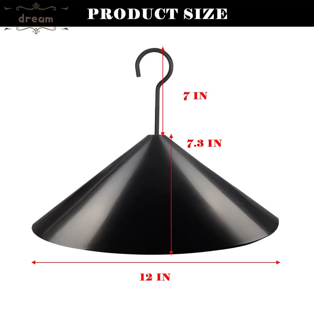 【DREAMLIFE】Squirrel Baffle 12/14/16/18in Bird Feeder Durable PVC Smooth With Hook Wrap