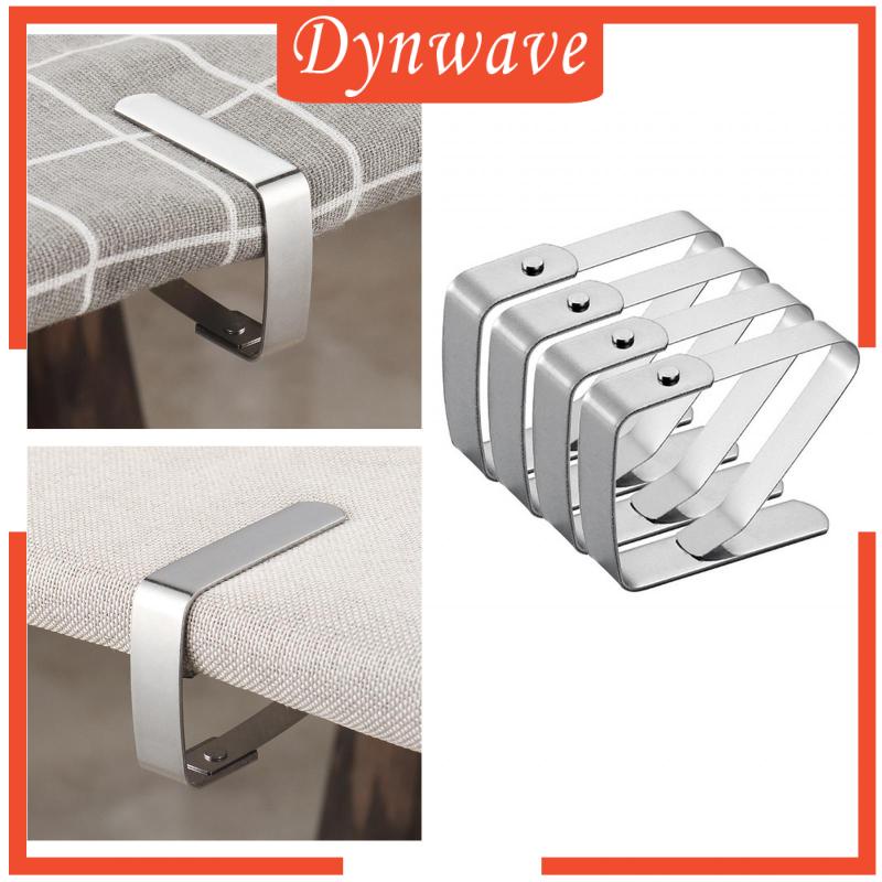 Set 4 Kẹp Khăn Trải Bàn Bằng Thép Không Gỉ Linh Hoạt Tiện Dụng Khi Đi Cắm Trại