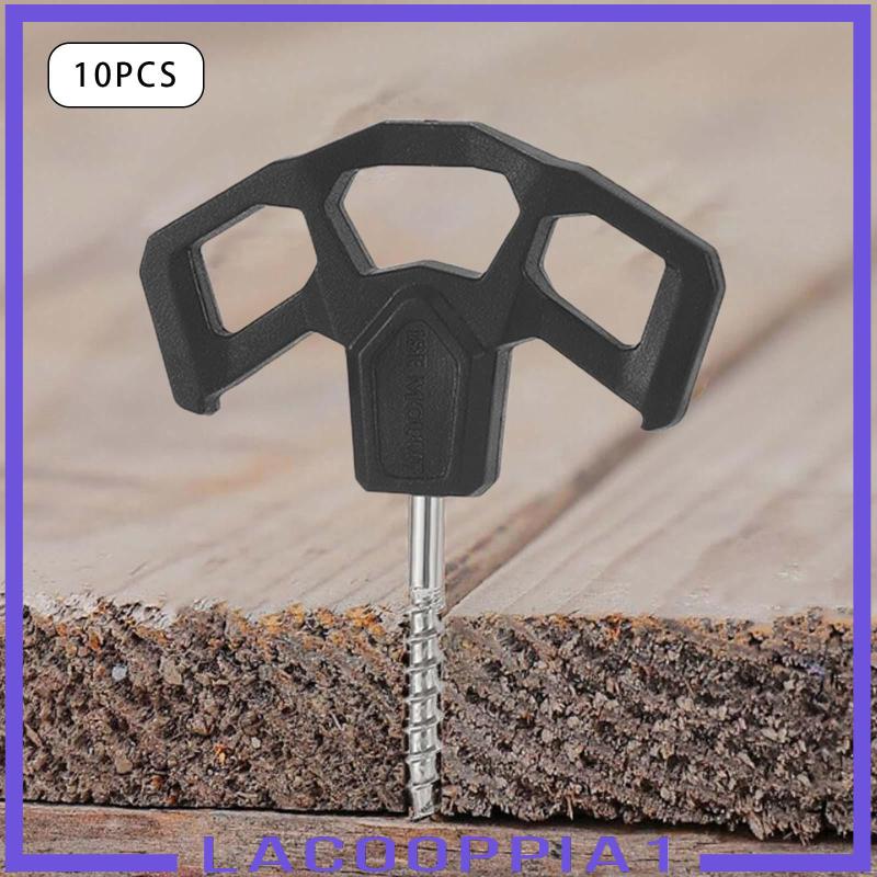 Bộ 10 Đinh Vít Ba Mắt Khối Lượng Nhẹ Dùng Cắm Trại / Leo Núi / Câu Cá