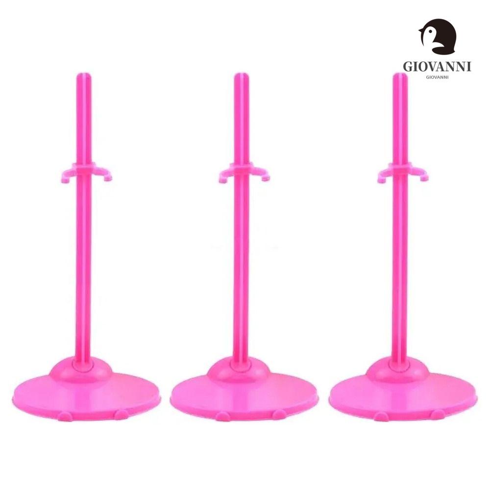 Giá Đỡ Búp Bê Bằng Nhựa Màu Hồng / Xanh Dương / Tím Dễ Thương Dùng Làm Quà Tặng Cho Bé