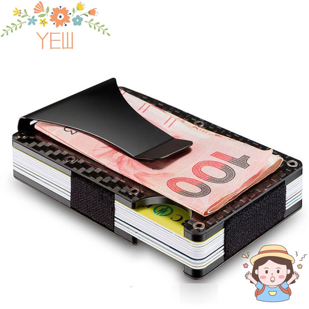 Ví Đựng Thẻ Tín Dụng Bằng Kim Loại Màu Đen RFID Giá Đỡ