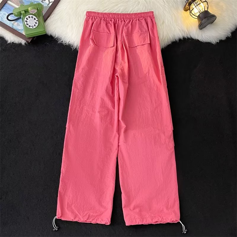 Quần Thể Thao Leo Núi Bằng Lụa Lạnh Mỏng Nhanh Khô Phong Cách Mỹ Dopamine Mới Cho Nam Và Nữ