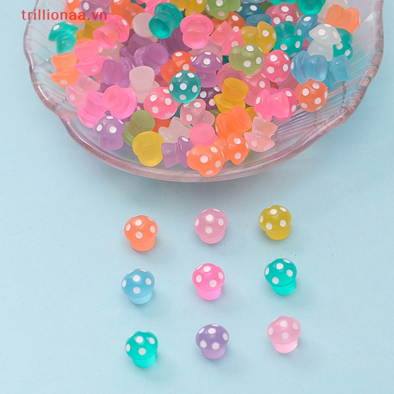 Bộ 10 Cây Nấm Mini Phát Sáng Dùng Để Trang Trí Nhà Búp Bê