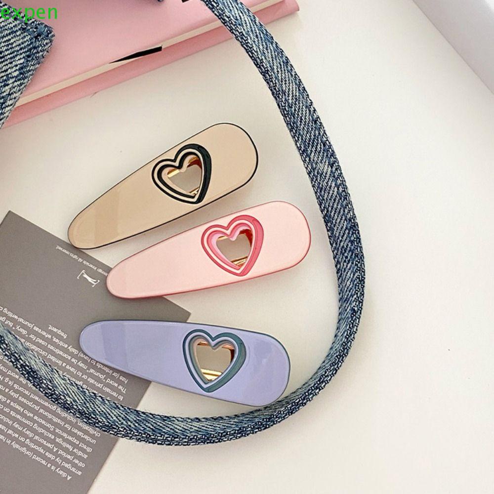 Kẹp Tóc Hình Trái Tim Phong Cách Harajuku Hàn Quốc Ngọt Ngào