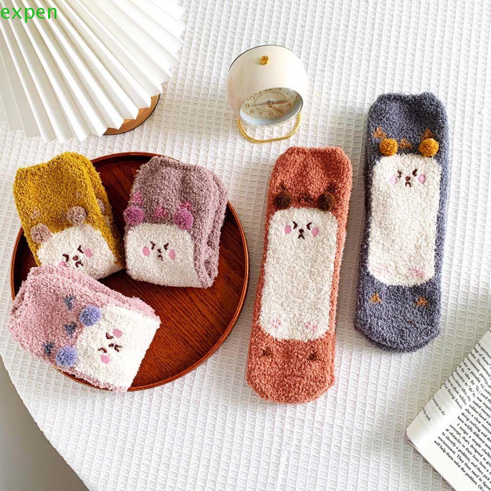 EXPEN Vớ Ngủ Thêu Hình Động Vật Hoạt Hình Đáng Yêu Dành Cho Nữ