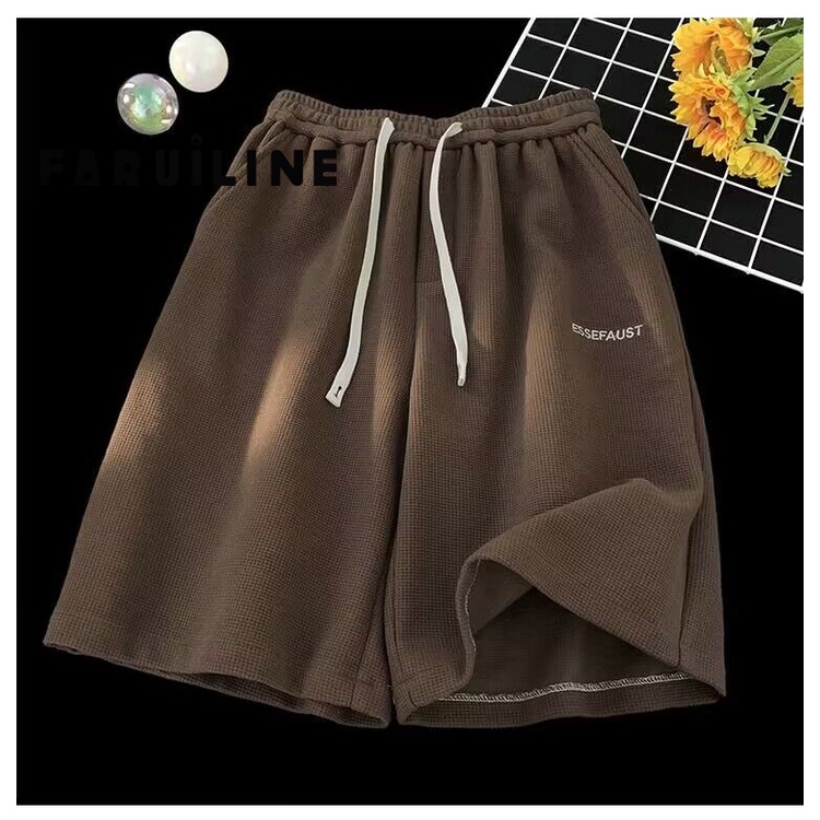 Quần Short Thể Thao Faruiline Dáng Rộng Phong Cách Đường Phố Cho Nam HZFMC1247