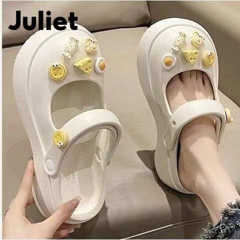 Juliet Dép sandal nữ quai ngang chính hãng nhiều màu đơn giản mẫu mới 2023 Mã B91H09T