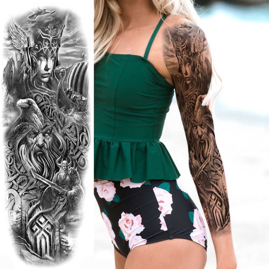 Hình Xăm Tạm Thời Họa Tiết Thiên Thần / Hoa Lily / Cánh Tay Giả Dáng Dài Trang Trí Nghệ Thuật Toàn Thân Nhiều Phong Cách Cho Nam Và Nữ