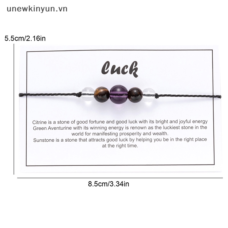 Vòng Tay Chuỗi Hạt Đá Luân Xa Màu Đen May Mắn Cho Nam Và Nữ