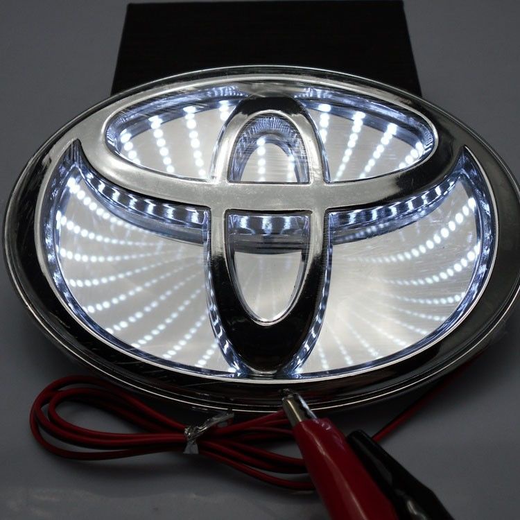 Logo 3D Phát Sáng Trang Trí Xe Hơi Toyota Camry Corolla Vios Highlander