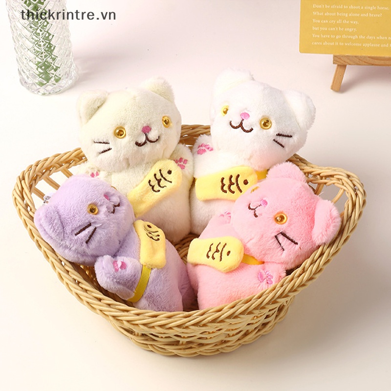 Móc Khóa Hình Mèo Bông Mini Dễ Thương Chất Lượng Cao