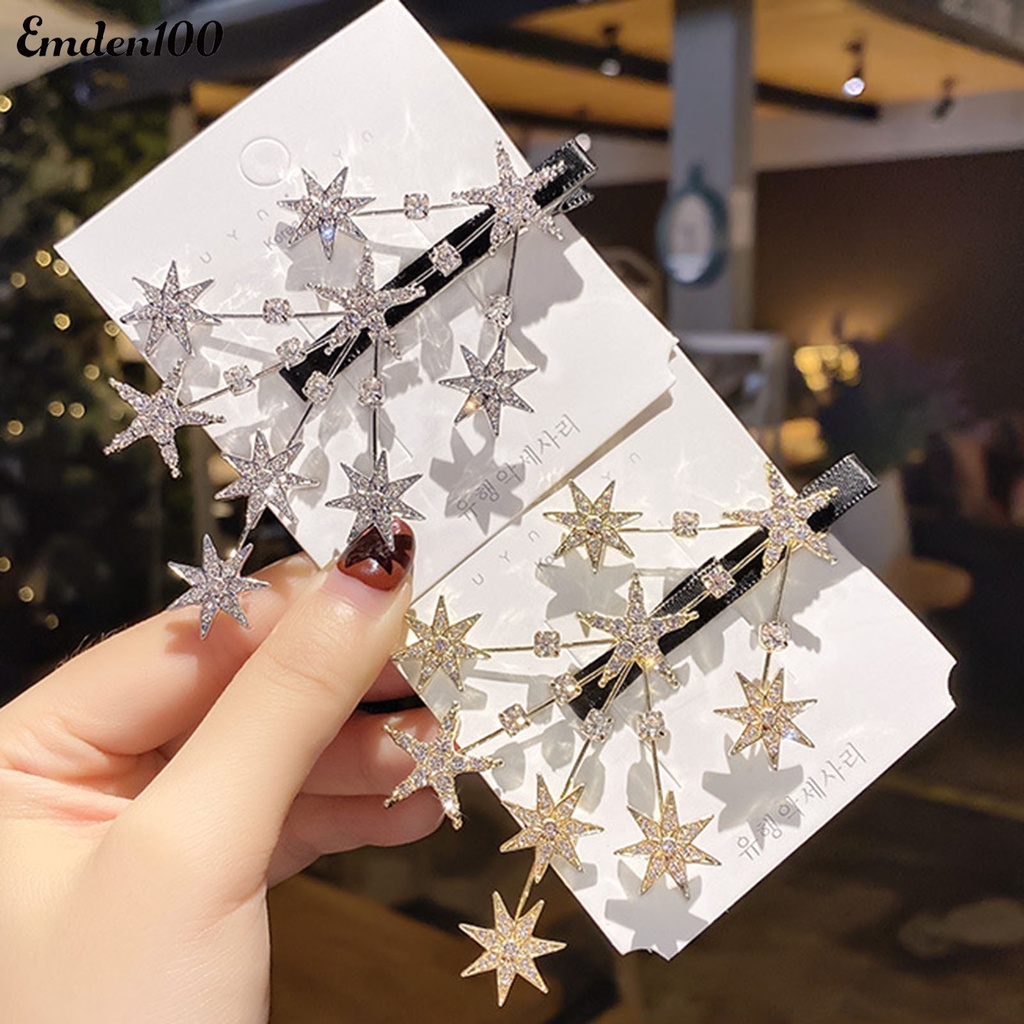 Kẹp Tóc Hình Ngôi Sao Đính Đá Thời Trang Cho Nữ