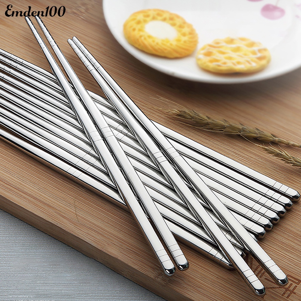 Set 10 Đôi Đũa Vuông Bằng Thép Không Gỉ