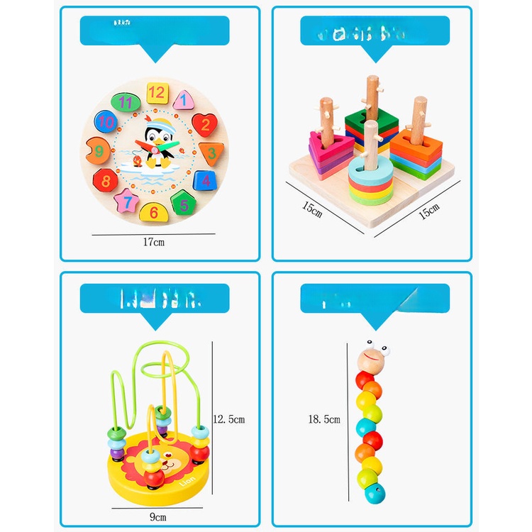Hàng Có Sẵn Đồ Chơi Montessori Bằng Gỗ Giáo Dục Sớm Cho Bé Tự Kỷ &amp; Phát Triển Trí Tuệ