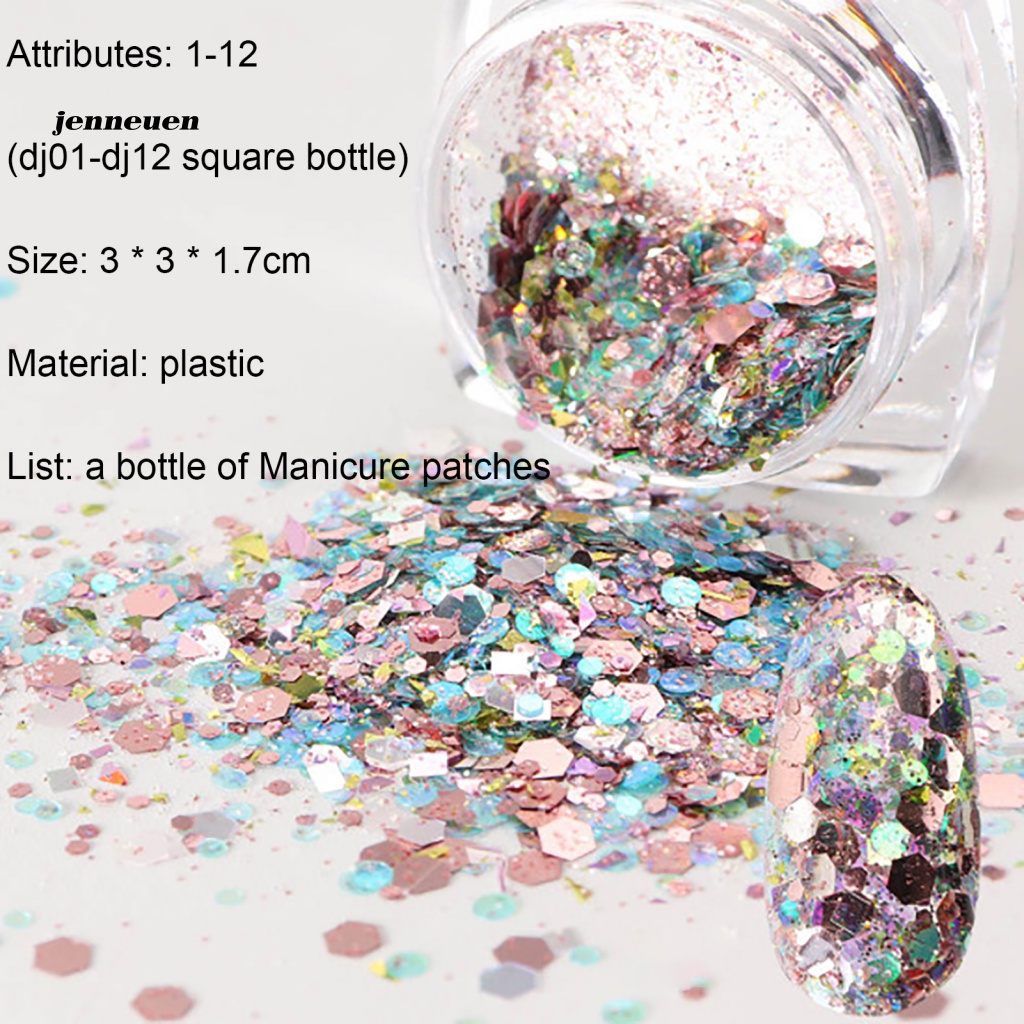 Hộp Sequin Lấp Lánh Dùng Trang Trí Móng Tay Nghệ Thuật