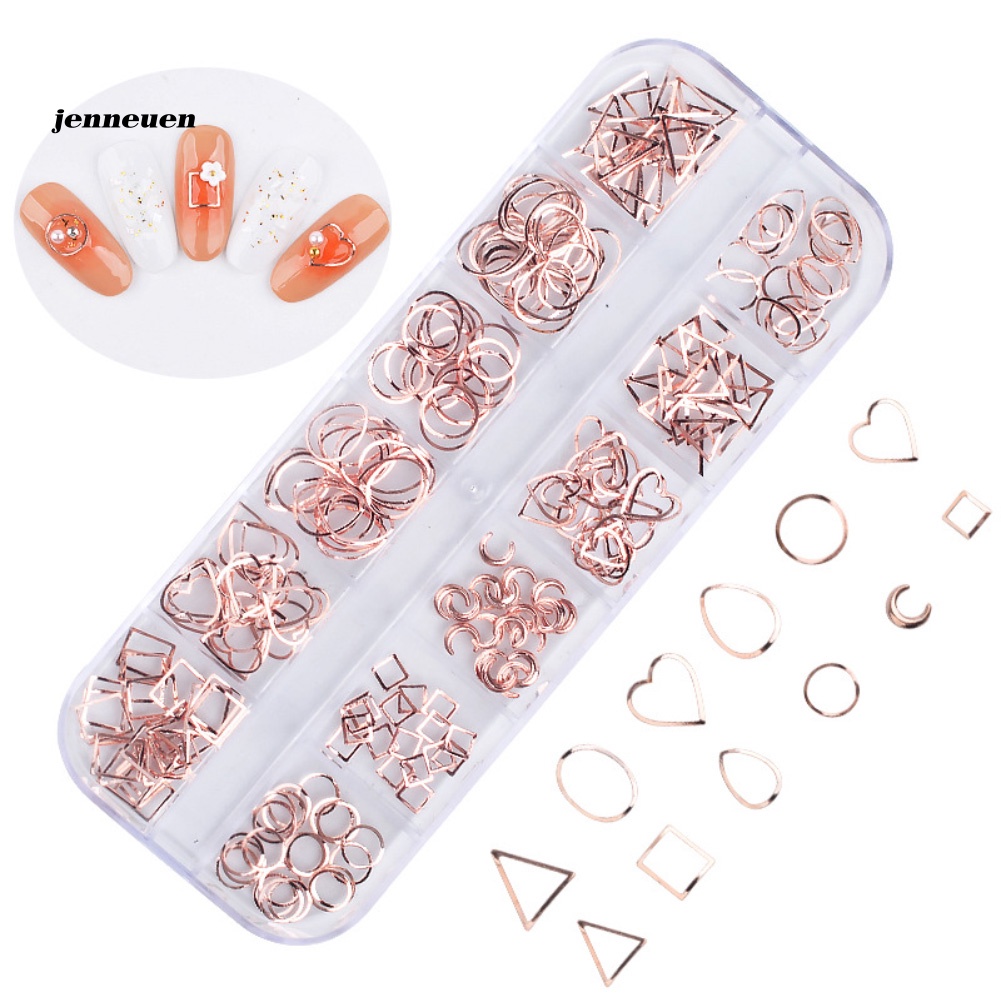 Hộp Phụ Kiện Đinh Tán Kim Loại Trang Trí Móng Nghệ Thuật