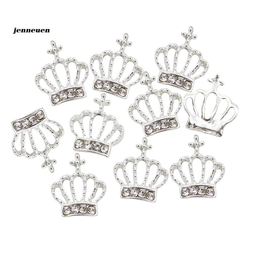 Hộp Phụ Kiện Trang Trí Móng Nghệ Thuật Hình Vương Miện 3D Bằng Hợp Kim DIY