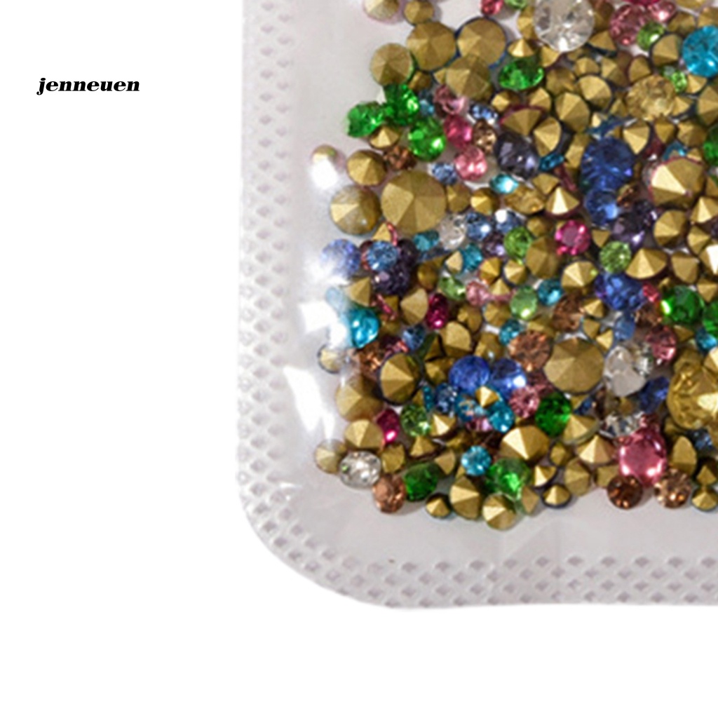 Bộ 300 Đá Đính Trang Trí Móng Tay Nhiều Màu Lấp Lánh