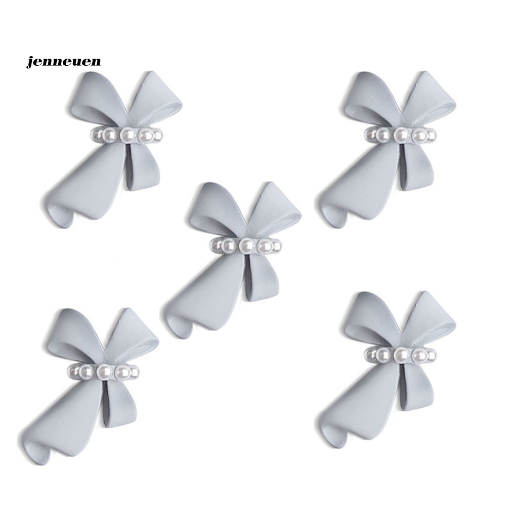 Bộ 5 Phụ Kiện Trang Trí Móng Tay Hình Nơ 3D Xinh Xắn