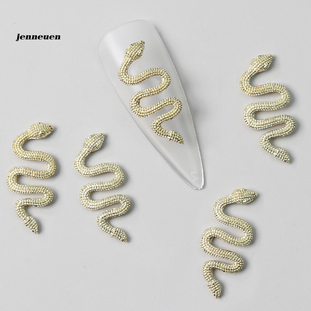 Set 10 Phụ Kiện Trang Trí Móng Tay Không Phai Hình Rắn Thời Trang